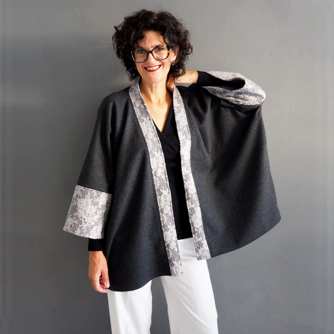giacca kimono milady indossata