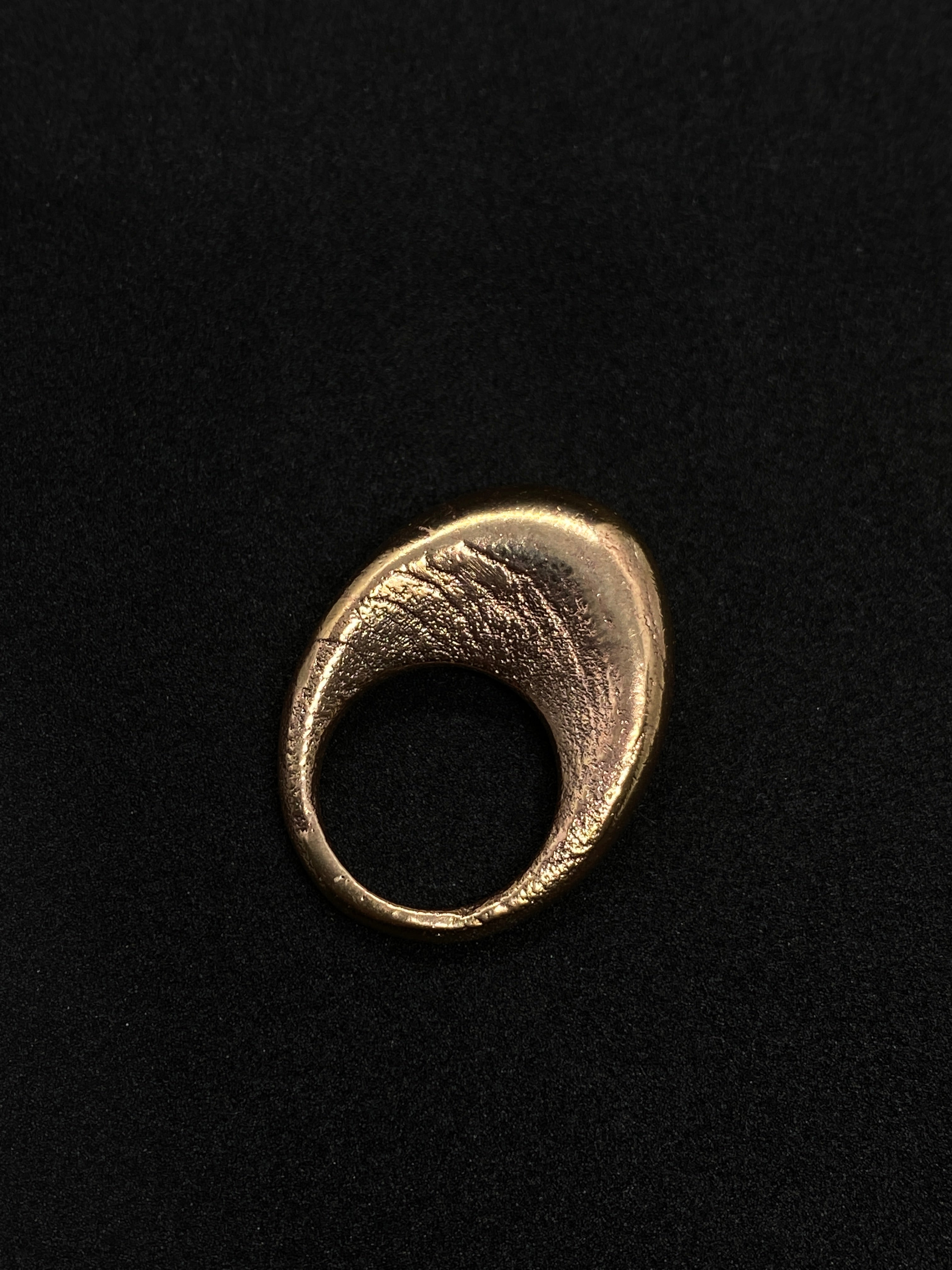 anello bossolo fatto a mano in bronzo