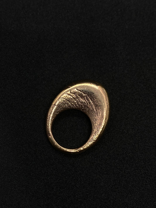 anello bossolo fatto a mano in bronzo