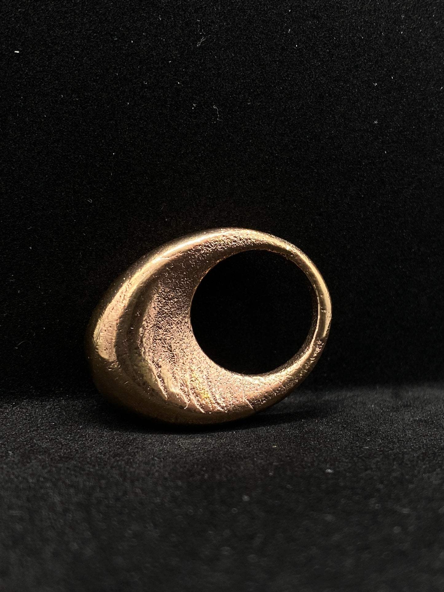 anello bossolo fatto a mano in  bronzo