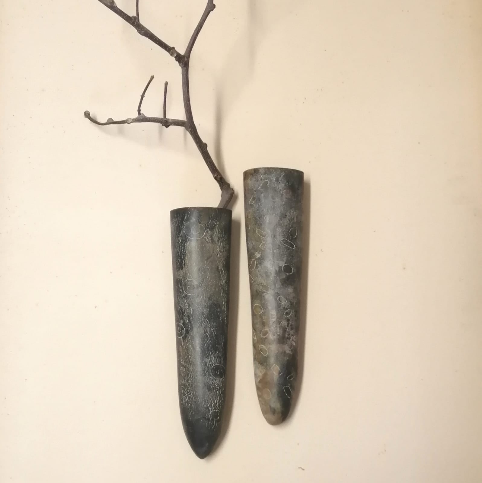 2 KUMPFE Vasi - sculture fatti a mano in ceramica raku - Zama Labz