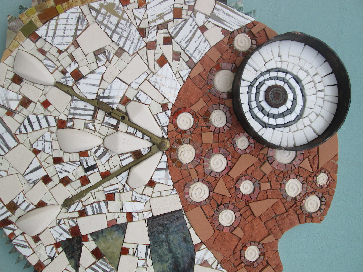 dettagli del pesce mosaico fatto a mano