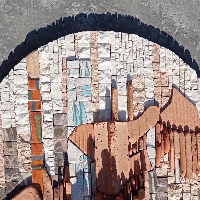 mosaico astratto fatto a mano da cecilia giusti 