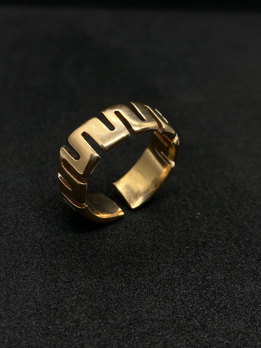 Anello zigzag in bronzo