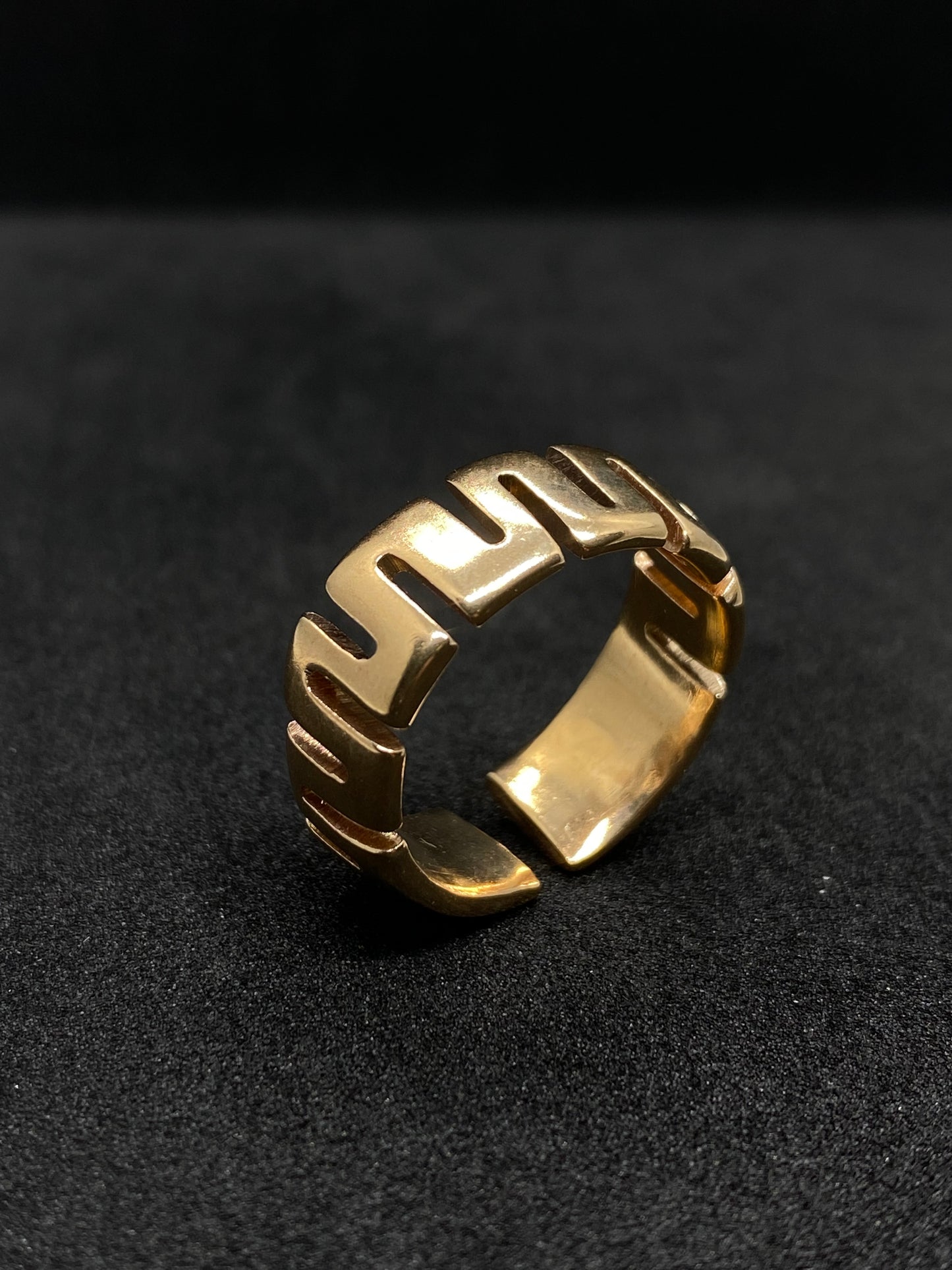 Anello zigzag in bronzo