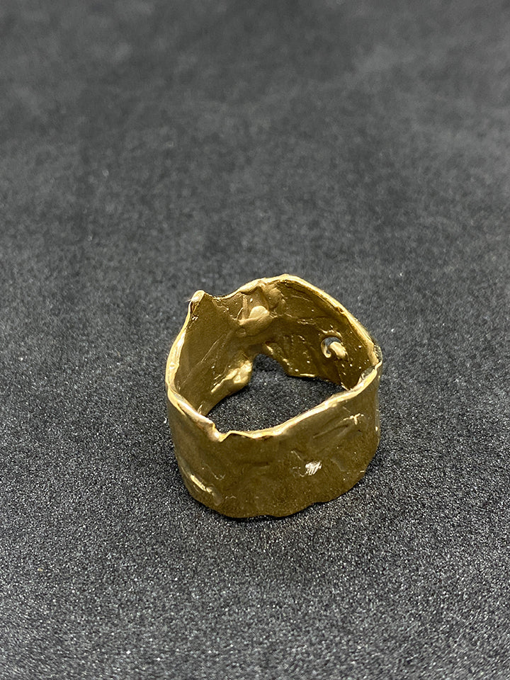 Anello a fascia fatto a mano in bronzo