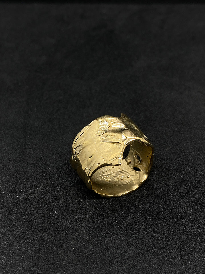 Anello a fascia fatto a mano in bronzo