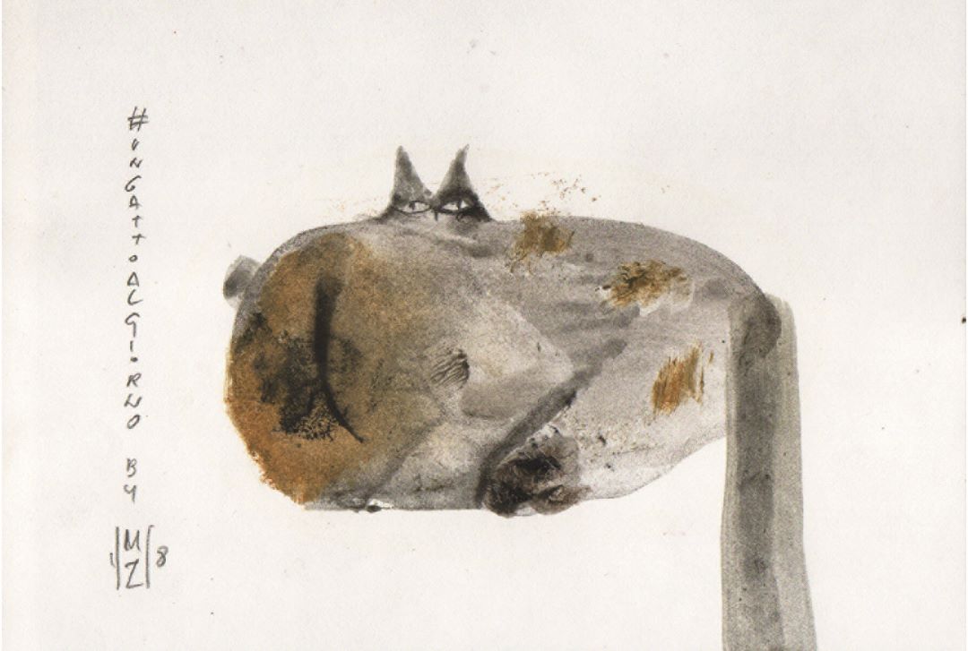 gatto macchia dipinto da mariangela zabatino