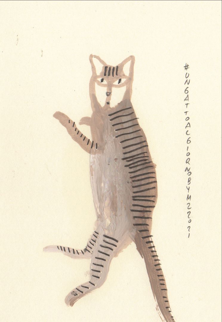 dipinto gatto tigro mariangela zabatino