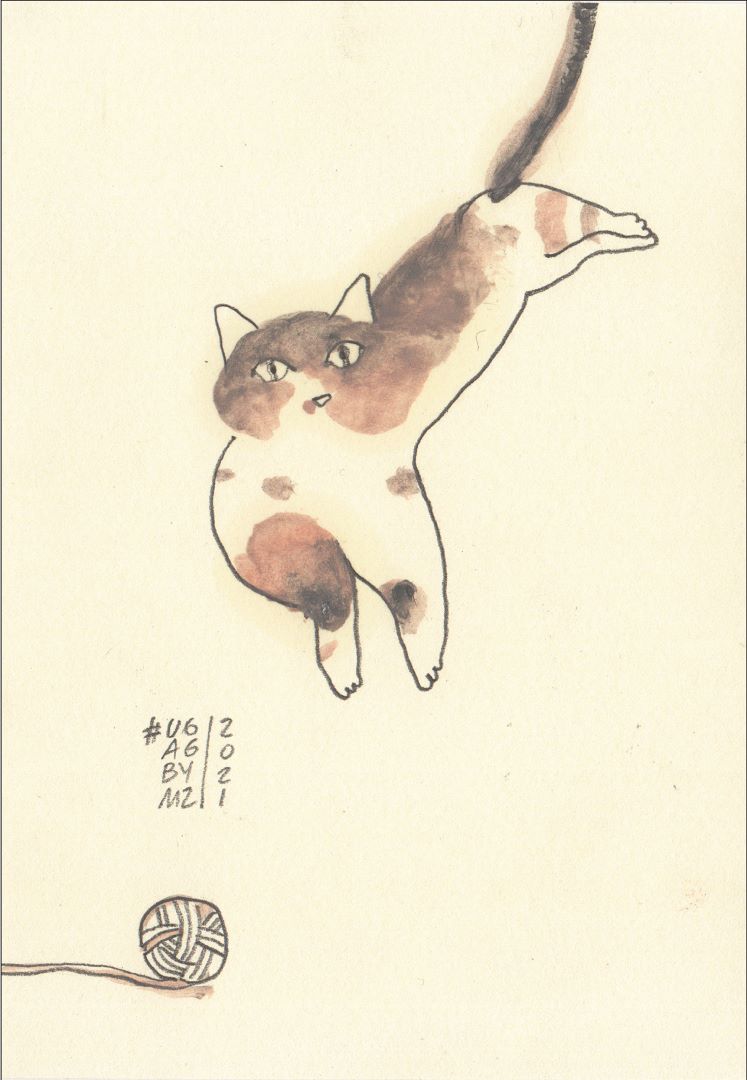 gatto calico 19 dipinto mariangela zabatino