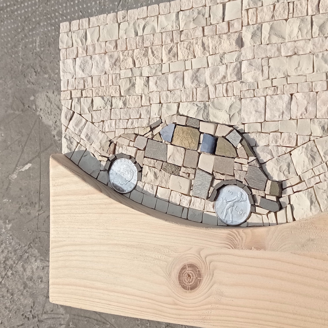 fiat 500 mosaic car