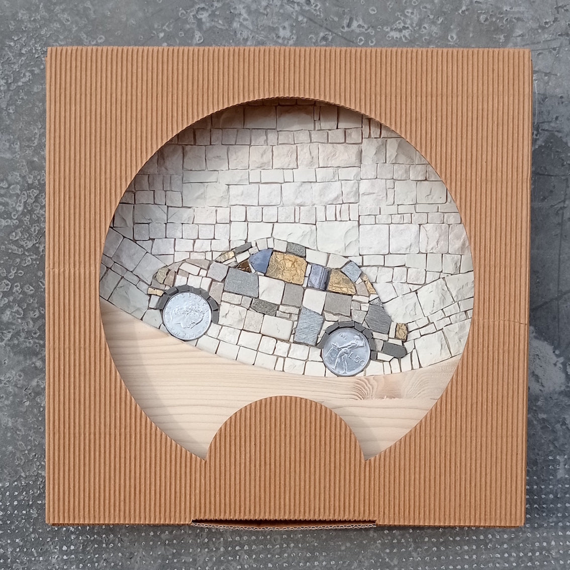 fiat 500 mosaic car e il suo packaging