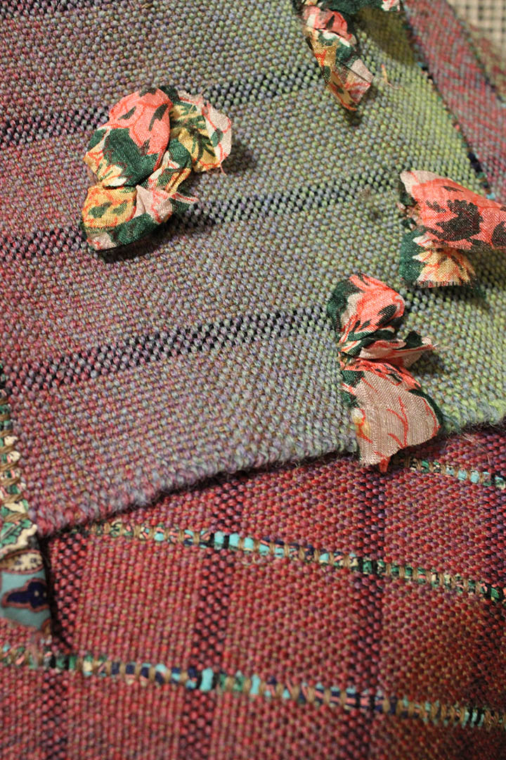 dettaglio sciarpa scarflette mantova foglie d'autunno